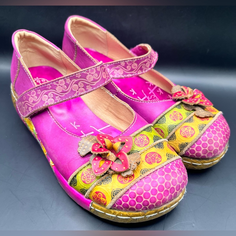 Socofy- Colorful Women's Mary Jane Shoes, Size:39‎